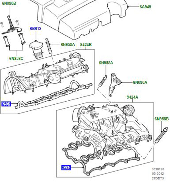 GASKET CAM COVER TO CYLINDER HEAD LR029132