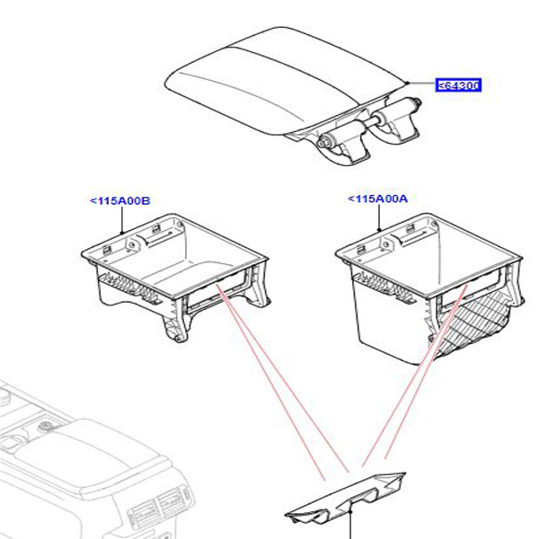 ARMREST CENTRAL CONSOLE LID LR094637