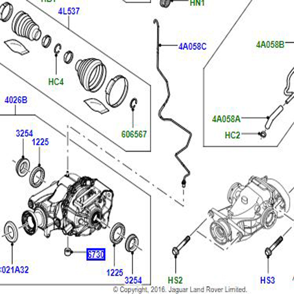 PLUG OIL DRAIN REAR DIFFERENTIAL TYB500080