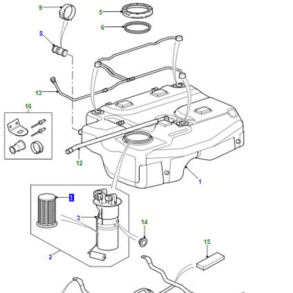 IN TANK FUEL FILTER – FUEL PUMP FILTER WFL100160