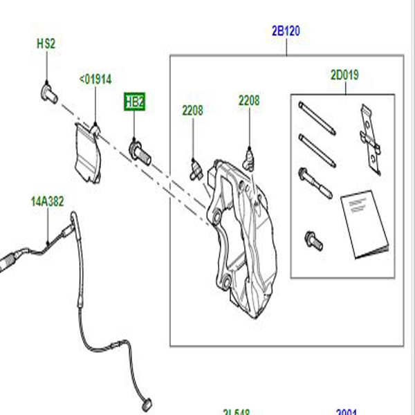 BOLT M16 X 40 FRONT BRAKE CALIPER LR033274