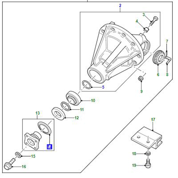 MUD SHIELD FRONT DIFFERENTIAL LR017552