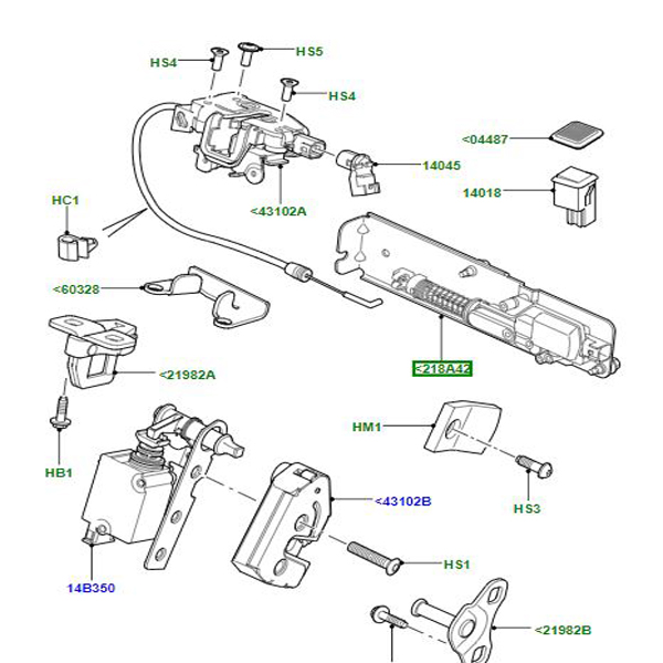 ACTUATOR UPPER TAILGATE FUG500010