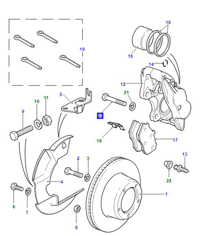 BOLT BRAKE CALIPERS FTC3375 SYP500090