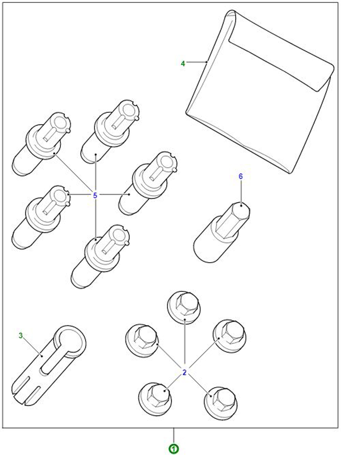 KIT LOCKING WHEEL NUT FOR ALLOY WHEEL RRB500090