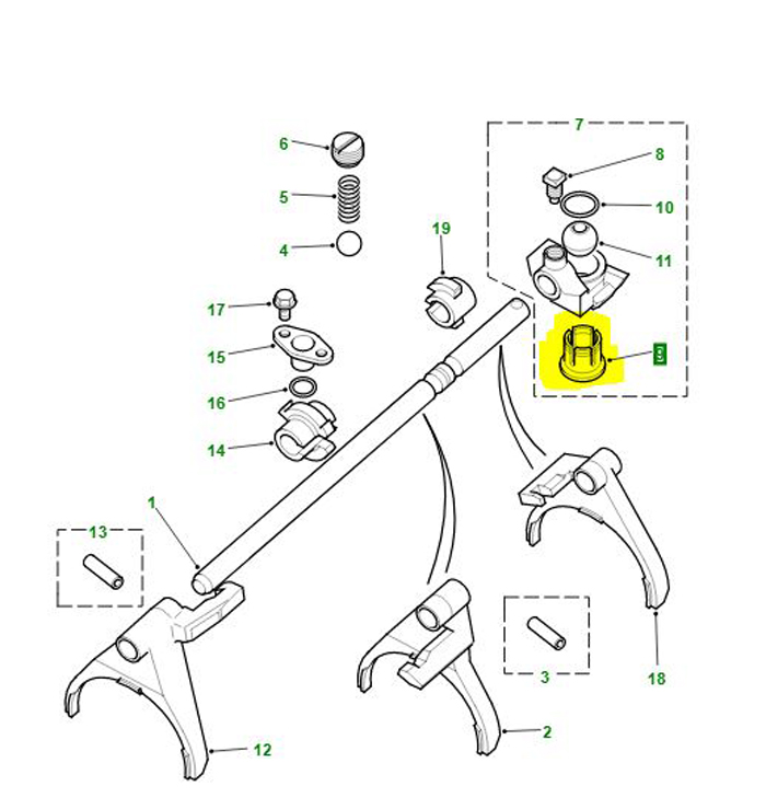 BUSH SELECTOR YOKE SPHERICAL FTC2203