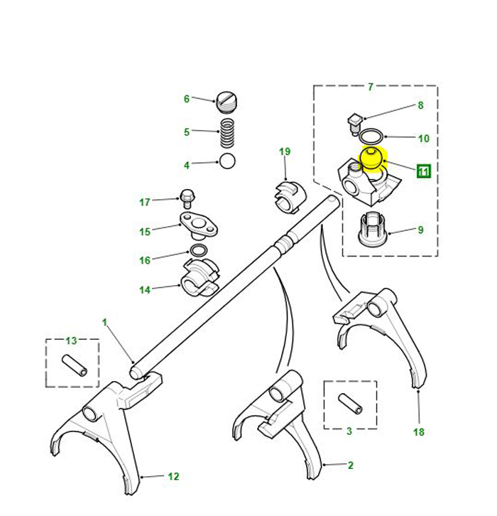 BALL SELECTOR YOKE SPHERICAL FTC4249