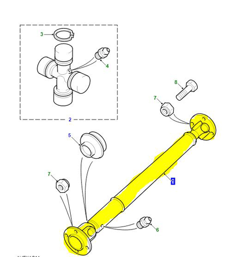 REAR PROP SHAFT DEFENDER 110 TD5 V8 300Tdi FTC3905G