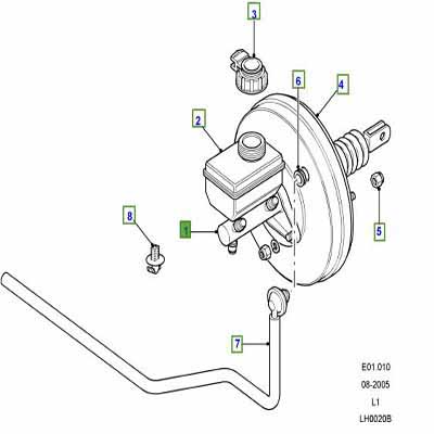 MASTER CYLINDER ASSEMBLY BRAKE WITH ABS LR013017G