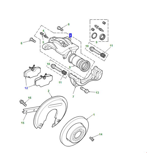 BRAKE CALIPER RIGHT HAND FRONT-   STC1916