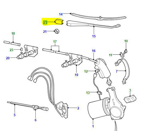 CAP WIPER ARM LR058466