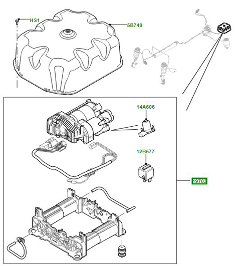AMK COMPRESSOR SUSPENSION LEVELING LR041777R