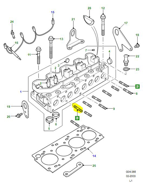 STUD M10 X 35  200Tdi TE110071LG