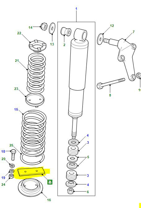 RETAINER SEAT-SUSPENSION SPRING LOWER NRC4318