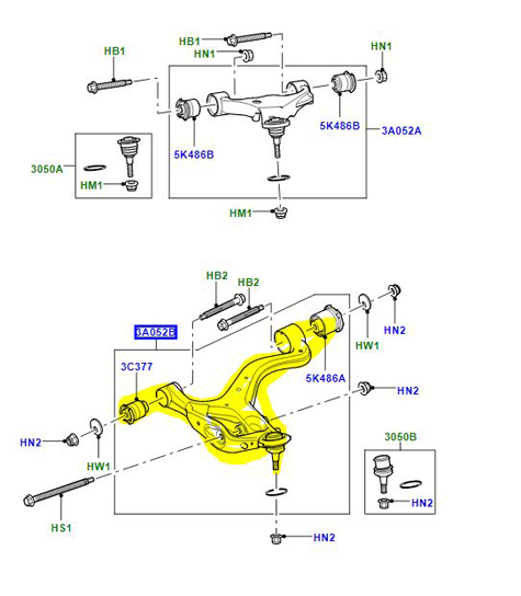ARM FRONT SUSPENSION LH   LR073369KIT