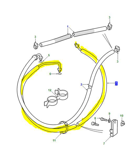 HOSE POWER STEERING PUMP TO STEERING BOX  ANR6656