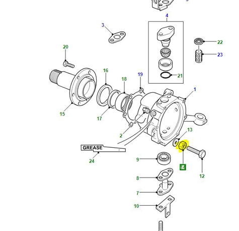 NUT M12 SWIVEL HOUSING FN112046
