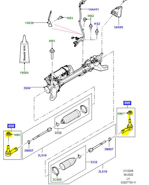 BALL JOINT M14 LR033534
