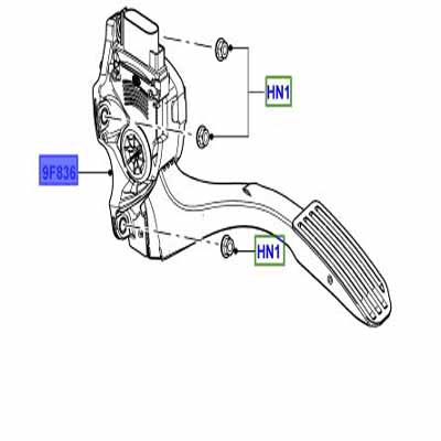 ACCELERATOR PEDAL RIGHT HAND DRIVE LR047507
