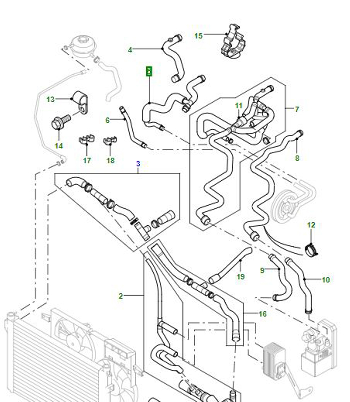 HOSE HEATER WATER    PCH001210