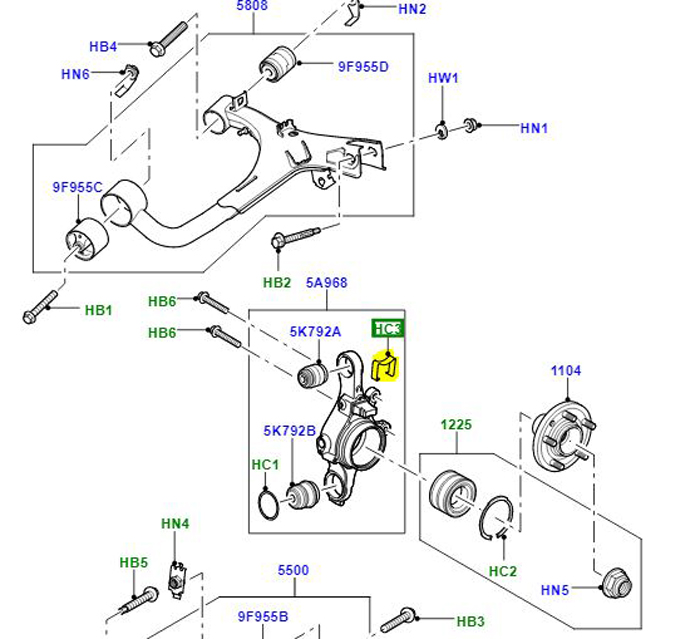 CLIP REAR KNUCKLE SKZ500012