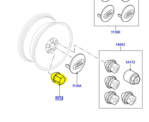 WHEEL NUT LR001381  NOW 605123499