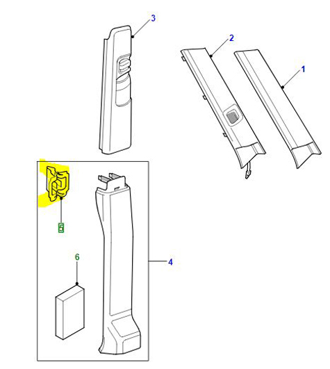 CLIP FRONT FINISHER PANEL EIS100020