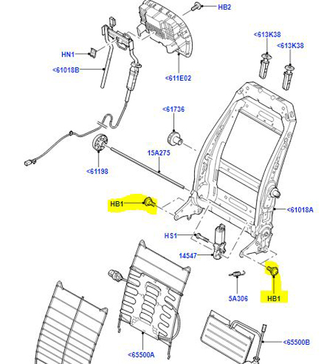 BOLT SEAT BACK HYG500050