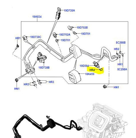 O RING AIR CONDITIONING PIPES LR002718