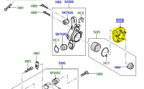 FLANGE REAR KNUCKLE RUC500120