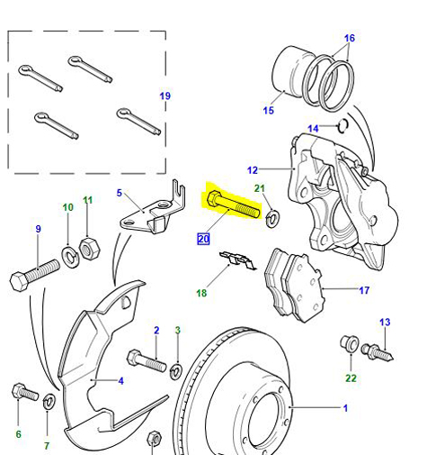 BOLT FRONT BRAKE CALIPERS AFU1031