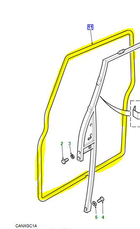 FRONT DOOR SEAL LEFT HAND CFE500590