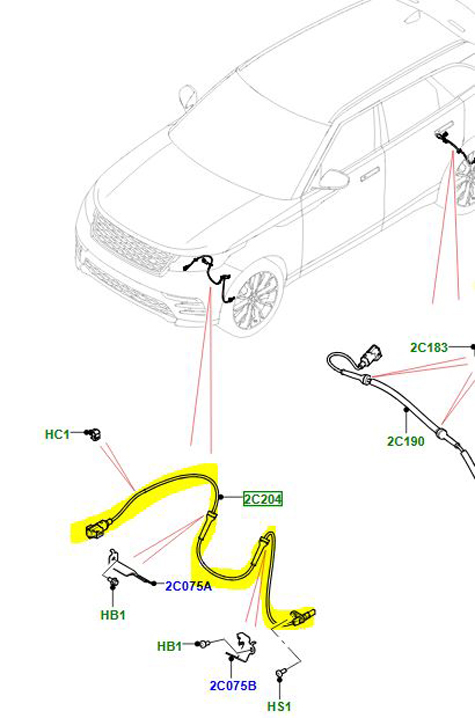 ABS SENSOR FRONT LR140695