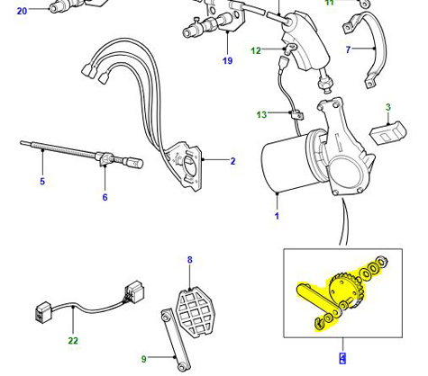 CRANK WIPER MOTOR DLW000020