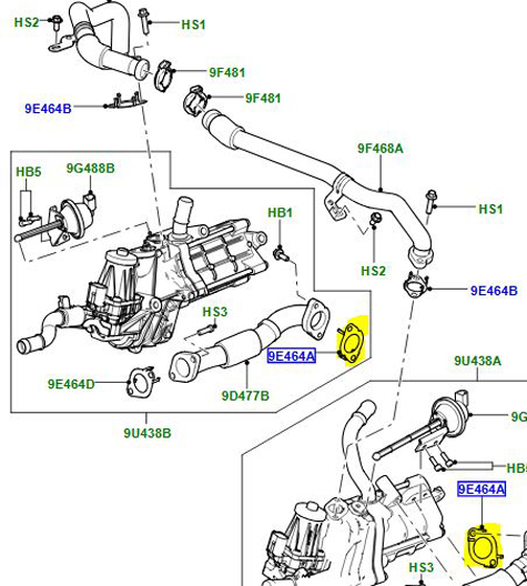GASKET EGR LR075627