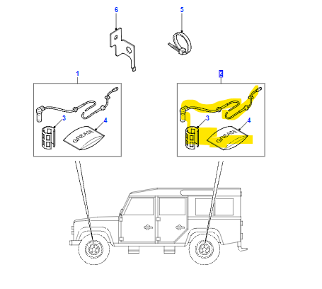 SENSOR ASSEMBLY ANTI LOCK BRAKE  REAR SSW100060
