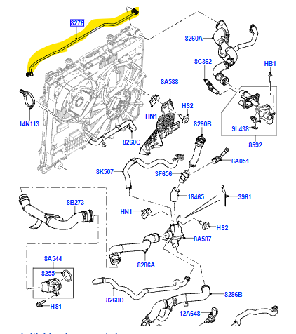 HOSE RADIATOR DEGAS LINE LR077702