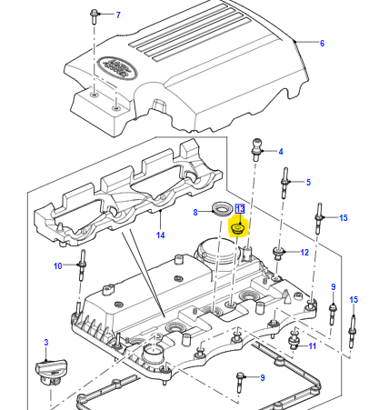 SEAL FUEL INJECTOR BOLT LR037736G
