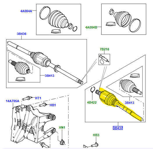 AXLE SHAFT FRONT LEFT HAND LR180070